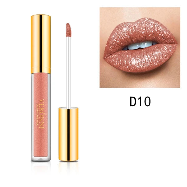 Diamond Shimmer Glitter Lip Gloss Waterproof Matte Glitter