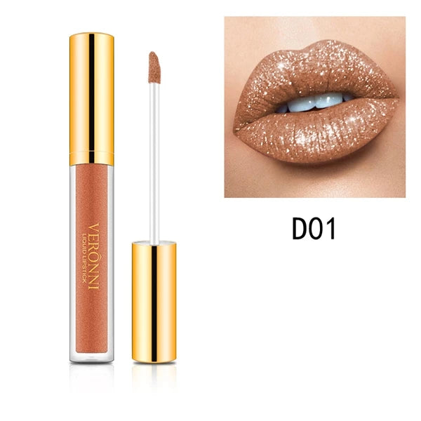 Diamond Shimmer Glitter Lip Gloss Waterproof Matte Glitter