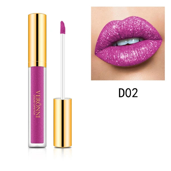 Diamond Shimmer Glitter Lip Gloss Waterproof Matte Glitter