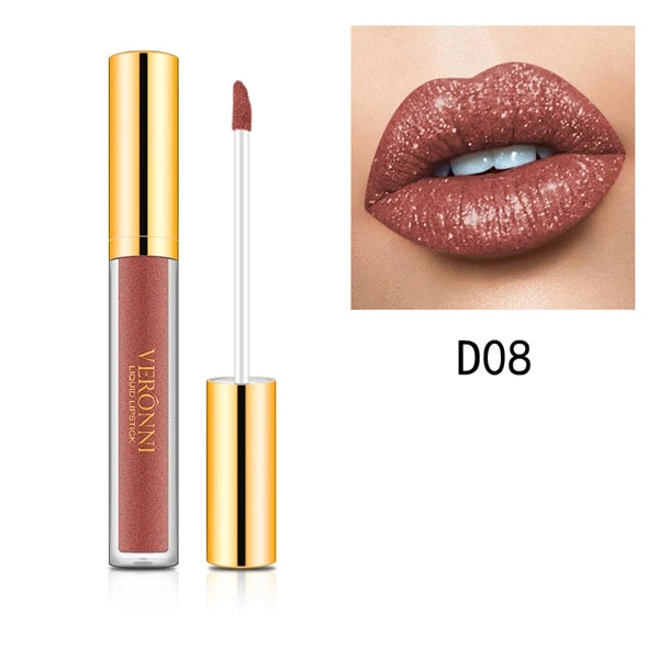 Diamond Shimmer Glitter Lip Gloss Waterproof Matte Glitter