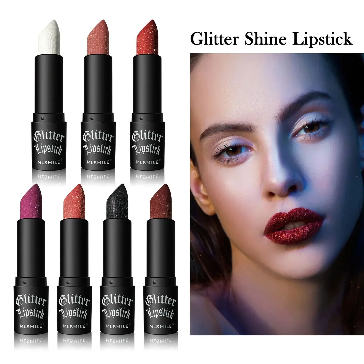 Diamond Lipstick Matte Glitter Waterproof Long Lasting Pearl Shine Lip Gloss