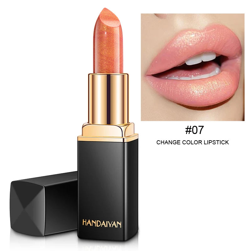 Black tube gold shiny lipstick, pearl moisturizing lipstick