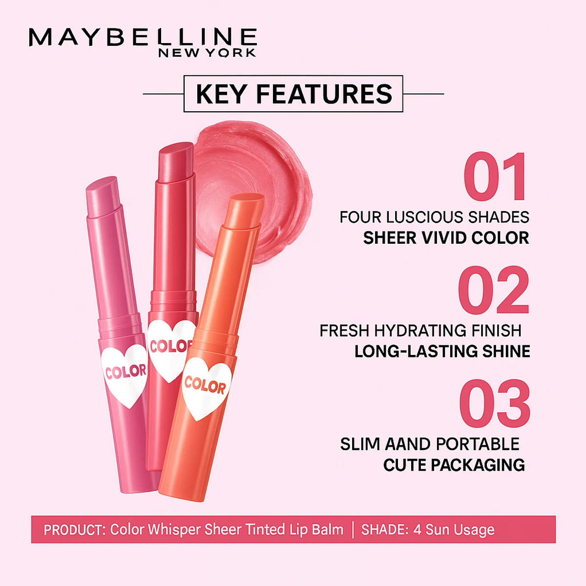 Maybelline Hydrating Winter Lipstick #07 Glossy Moisturizing