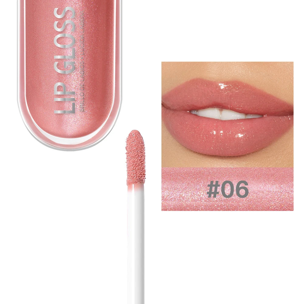 Colors Glitter Lip Gloss Long Lasting Diamond Pearlescent Metallic Liquid