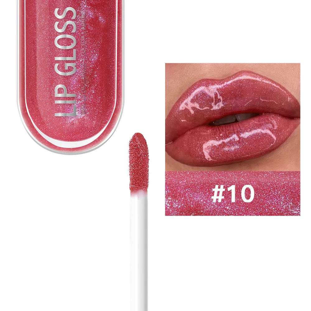 Colors Glitter Lip Gloss Long Lasting Diamond Pearlescent Metallic Liquid