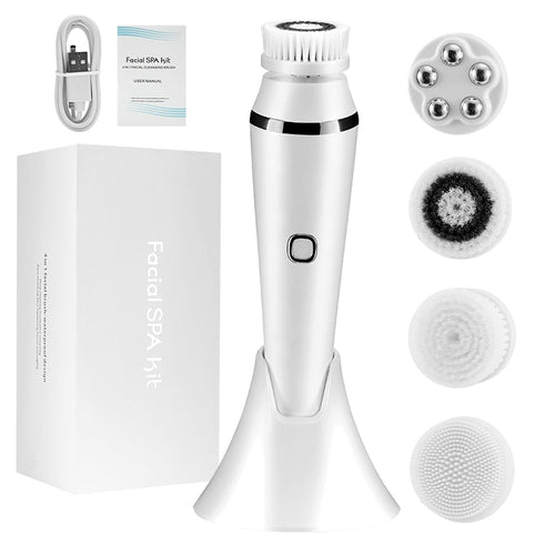 Electric 4 in1 Face Cleansing Brush Sonic Blackhead Exfoliating Face