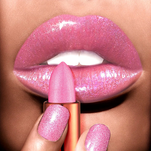 Rose smoke powder, bright starry sky, glossy velvet texture, durable,