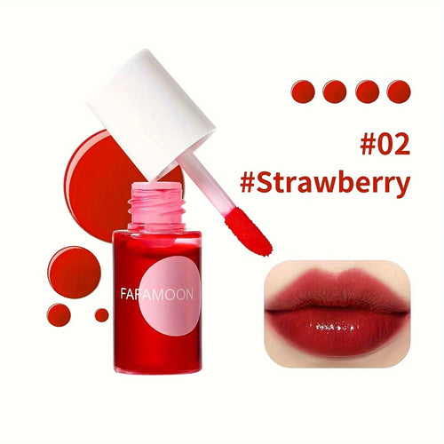 4 color Fruity Lip Tint Water Gloss Tint,Moisturizing Waterproof