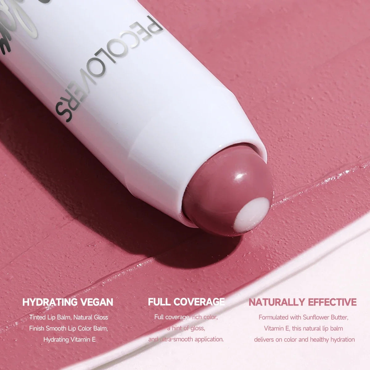 2-in-1 Nude Lipstick Matte Red Lip Balm Moisturizing 6 Colors Sandwich