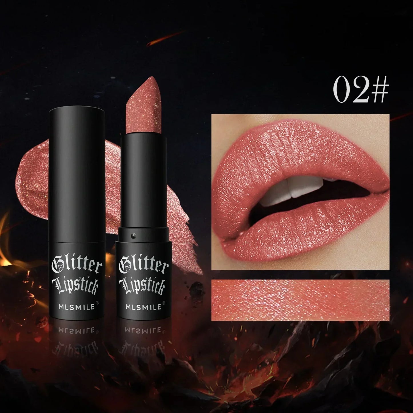 Diamond Lipstick Matte Glitter Waterproof Long Lasting Pearl Shine Lip Gloss