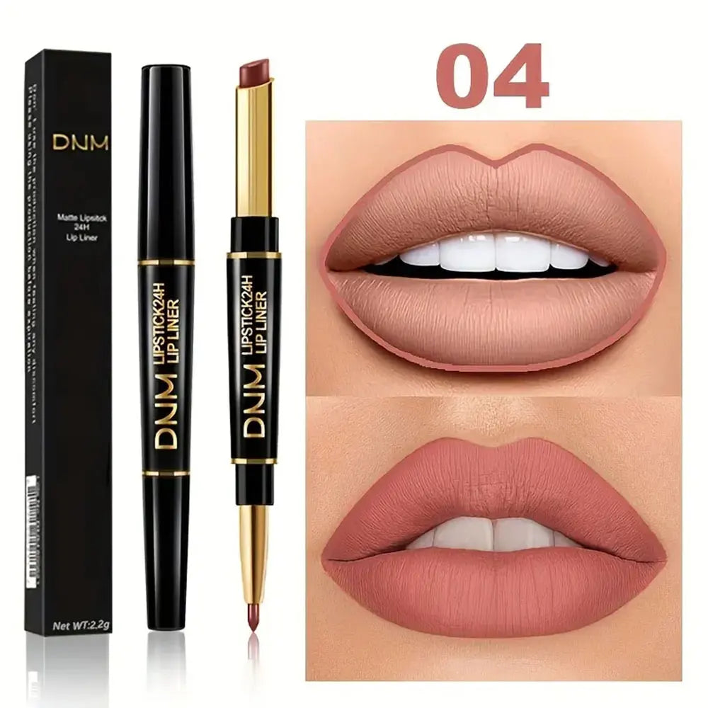 Double-ended Non-stick Long Lasting Lipstick Lip Liner