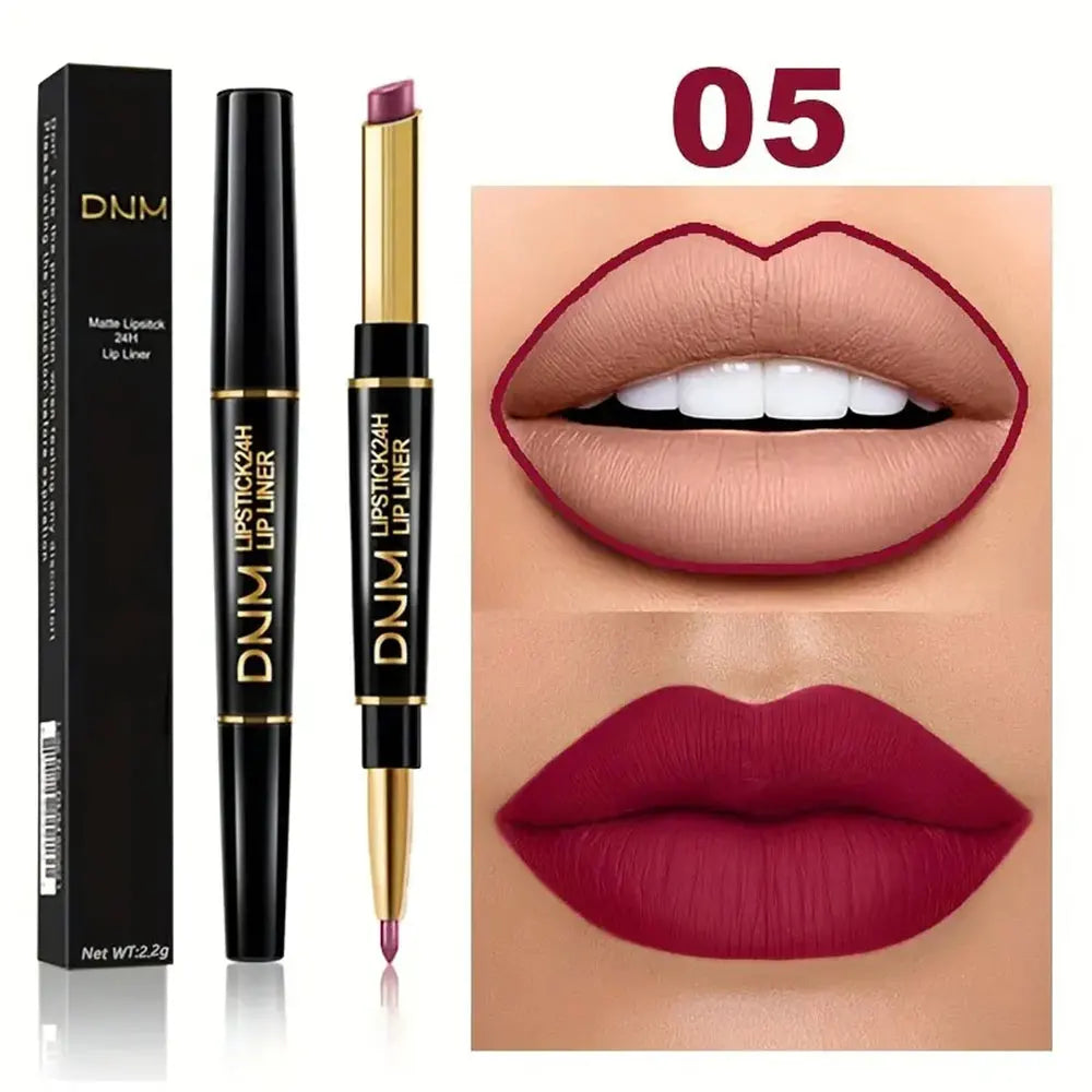 Double-ended Non-stick Long Lasting Lipstick Lip Liner
