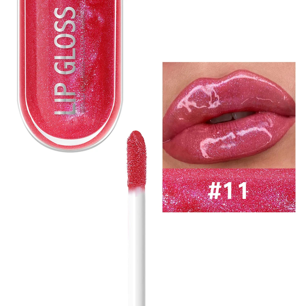 Colors Glitter Lip Gloss Long Lasting Diamond Pearlescent Metallic Liquid