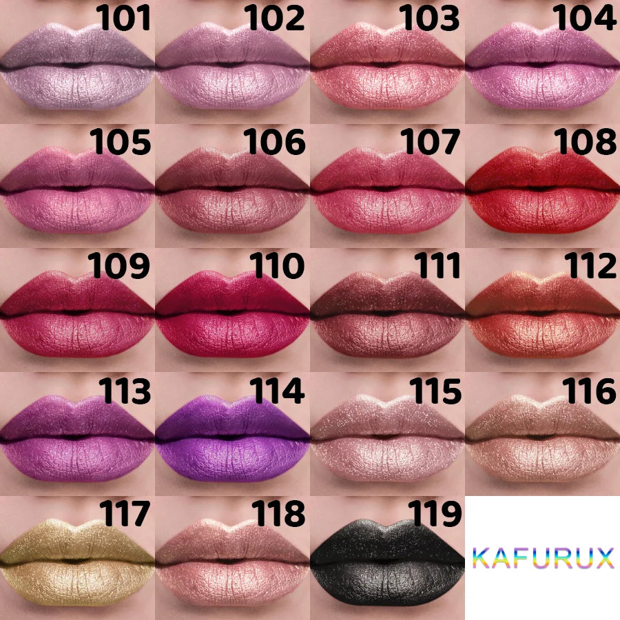 Bold & Intense Glitter Shiny Metallic Lipstick