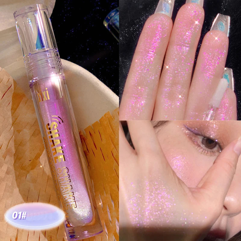 High gloss shiny liquid, eye shadow, face and body brightening