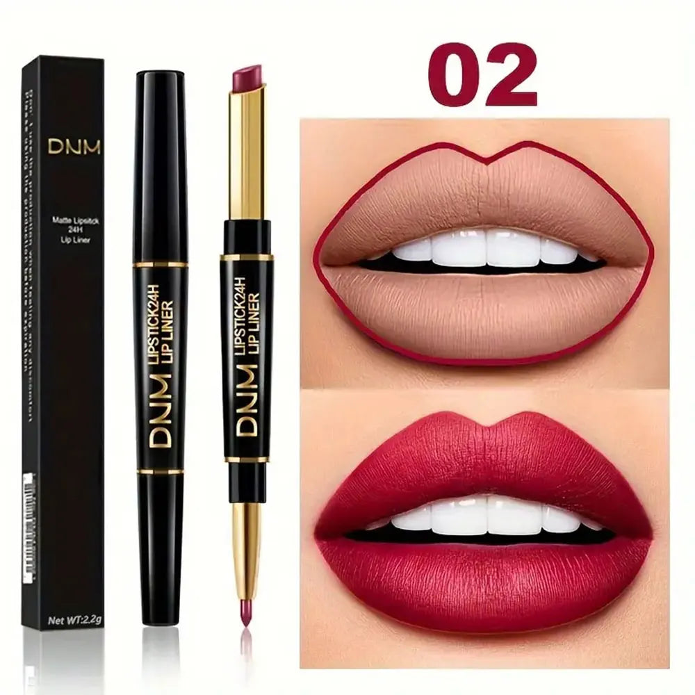 Double-ended Non-stick Long Lasting Lipstick Lip Liner