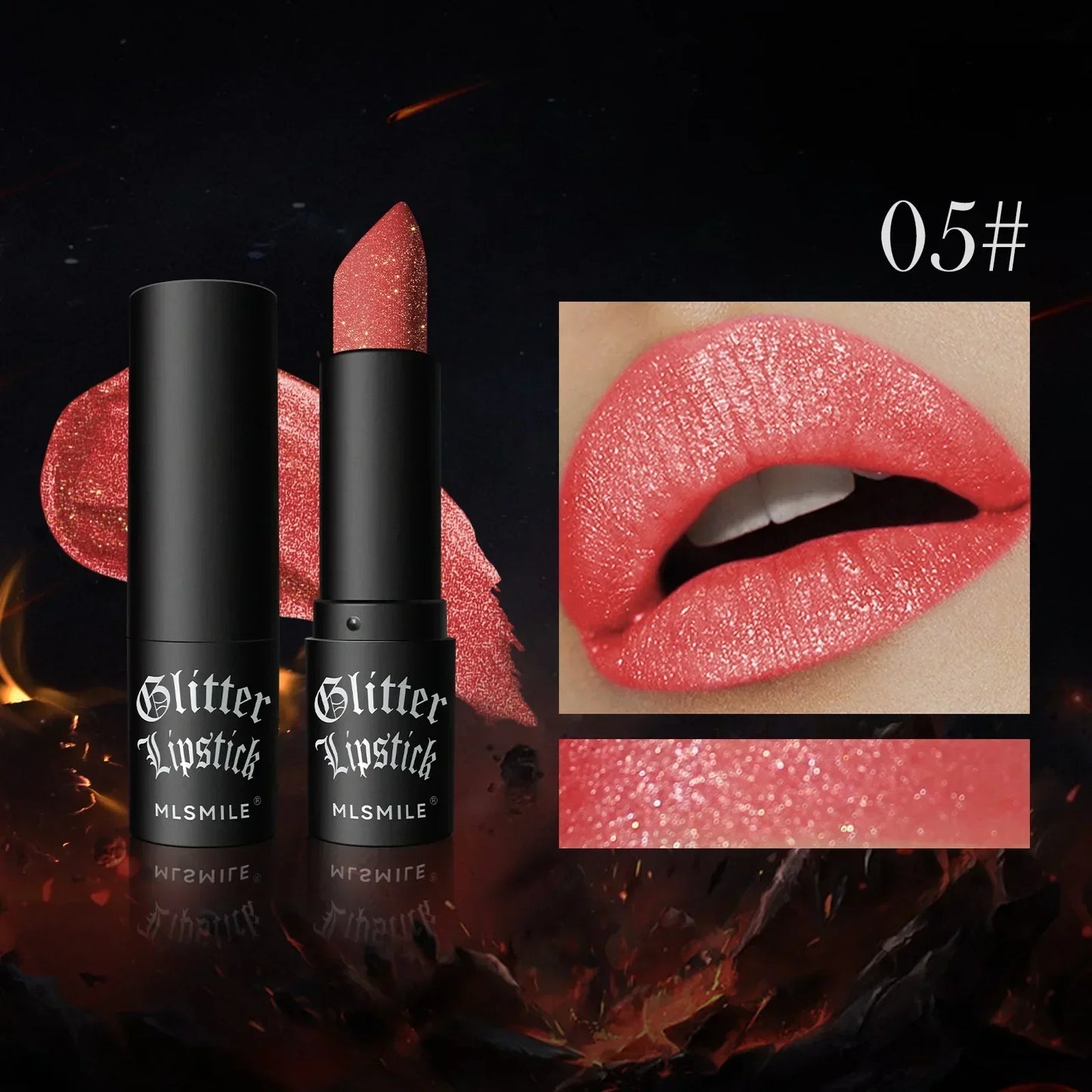 Diamond Lipstick Matte Glitter Waterproof Long Lasting Pearl Shine Lip Gloss