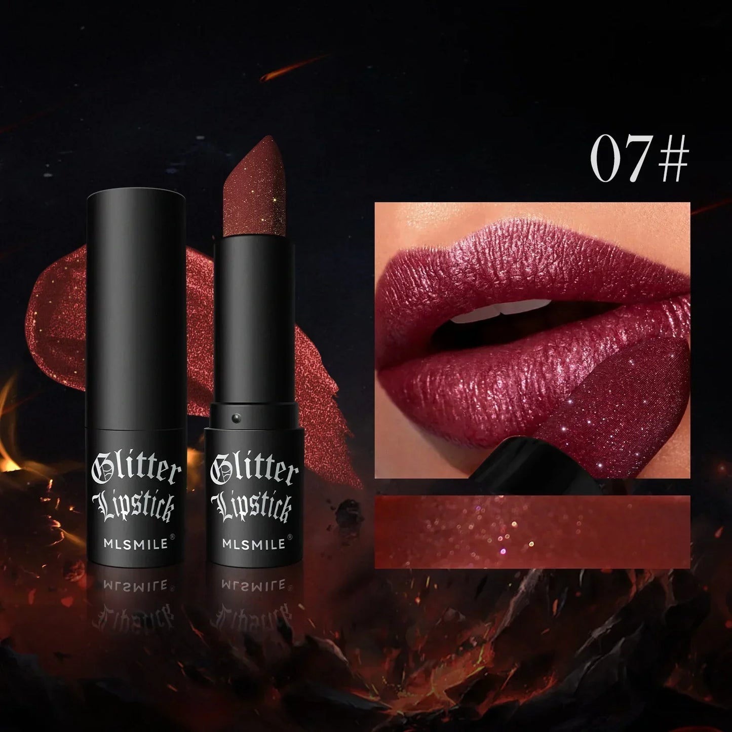 Diamond Lipstick Matte Glitter Waterproof Long Lasting Pearl Shine Lip Gloss