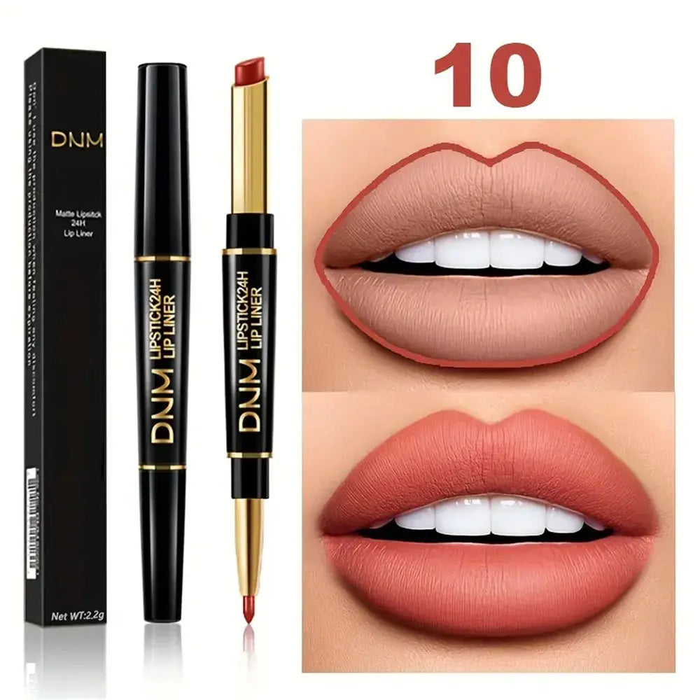 Double-ended Non-stick Long Lasting Lipstick Lip Liner