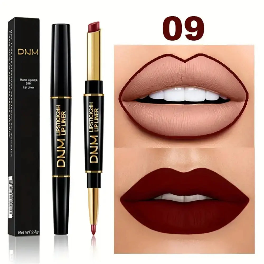 Double-ended Non-stick Long Lasting Lipstick Lip Liner