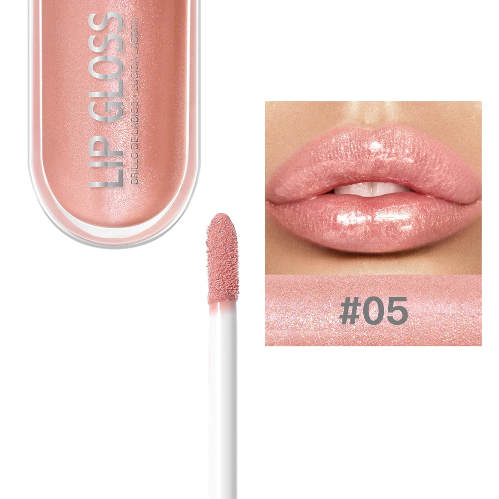 Colors Glitter Lip Gloss Long Lasting Diamond Pearlescent Metallic Liquid