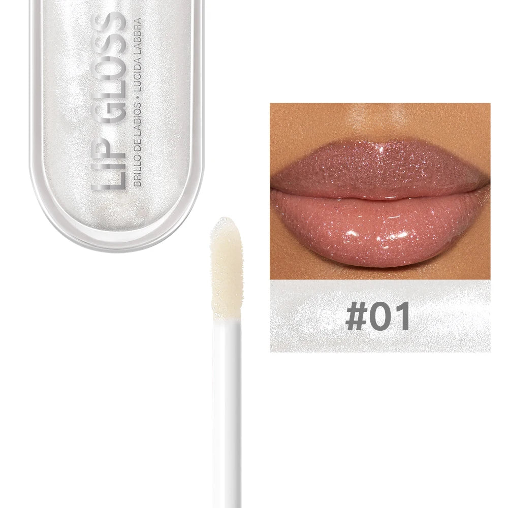 Colors Glitter Lip Gloss Long Lasting Diamond Pearlescent Metallic Liquid