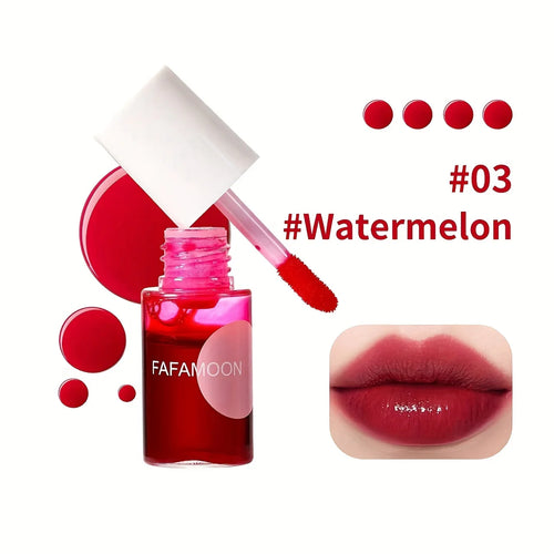 4 color Fruity Lip Tint Water Gloss Tint,Moisturizing Waterproof