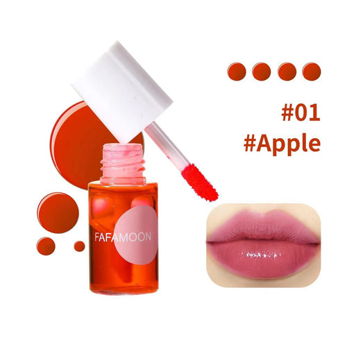 4 color Fruity Lip Tint Water Gloss Tint,Moisturizing Waterproof