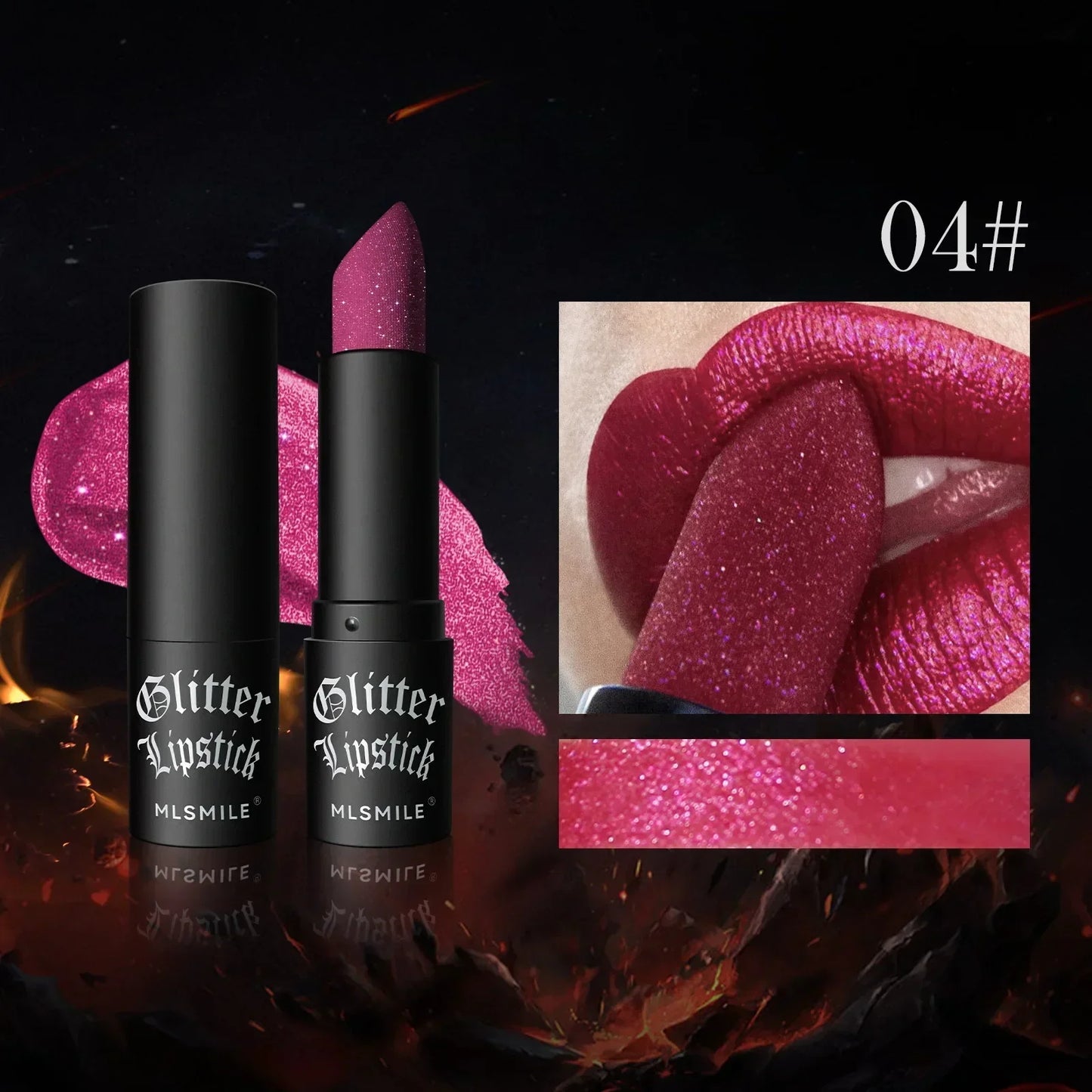 Diamond Lipstick Matte Glitter Waterproof Long Lasting Pearl Shine Lip Gloss