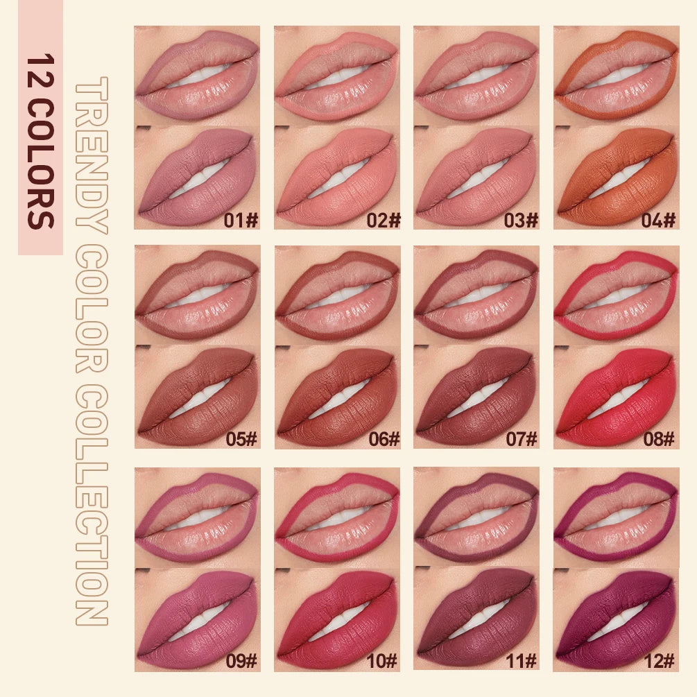 Lipstick Lipliner Pen Set Matte Velvet