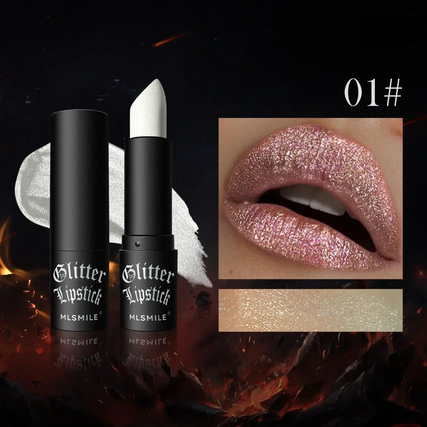 Diamond Lipstick Matte Glitter Waterproof Long Lasting Pearl Shine Lip Gloss
