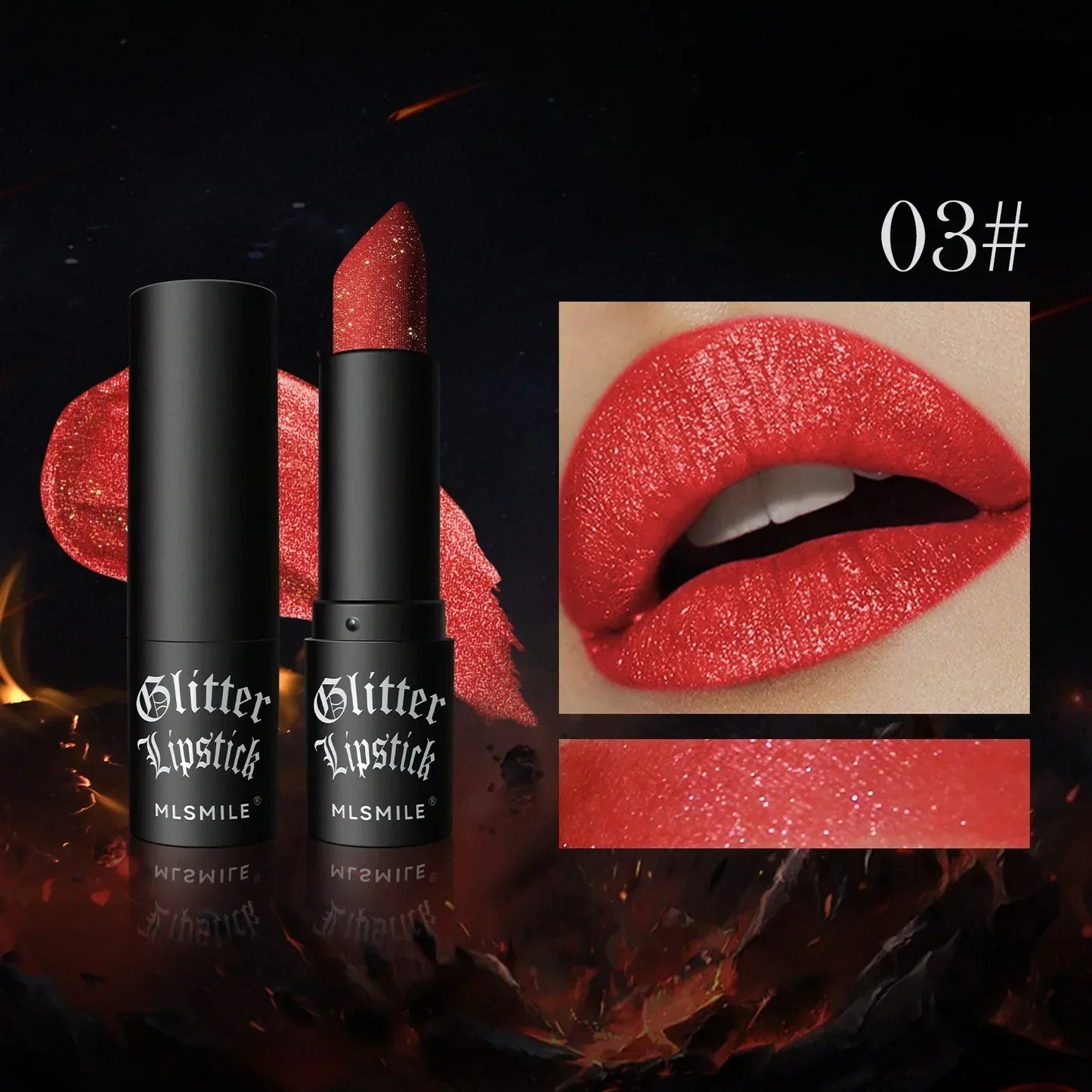 Diamond Lipstick Matte Glitter Waterproof Long Lasting Pearl Shine Lip Gloss