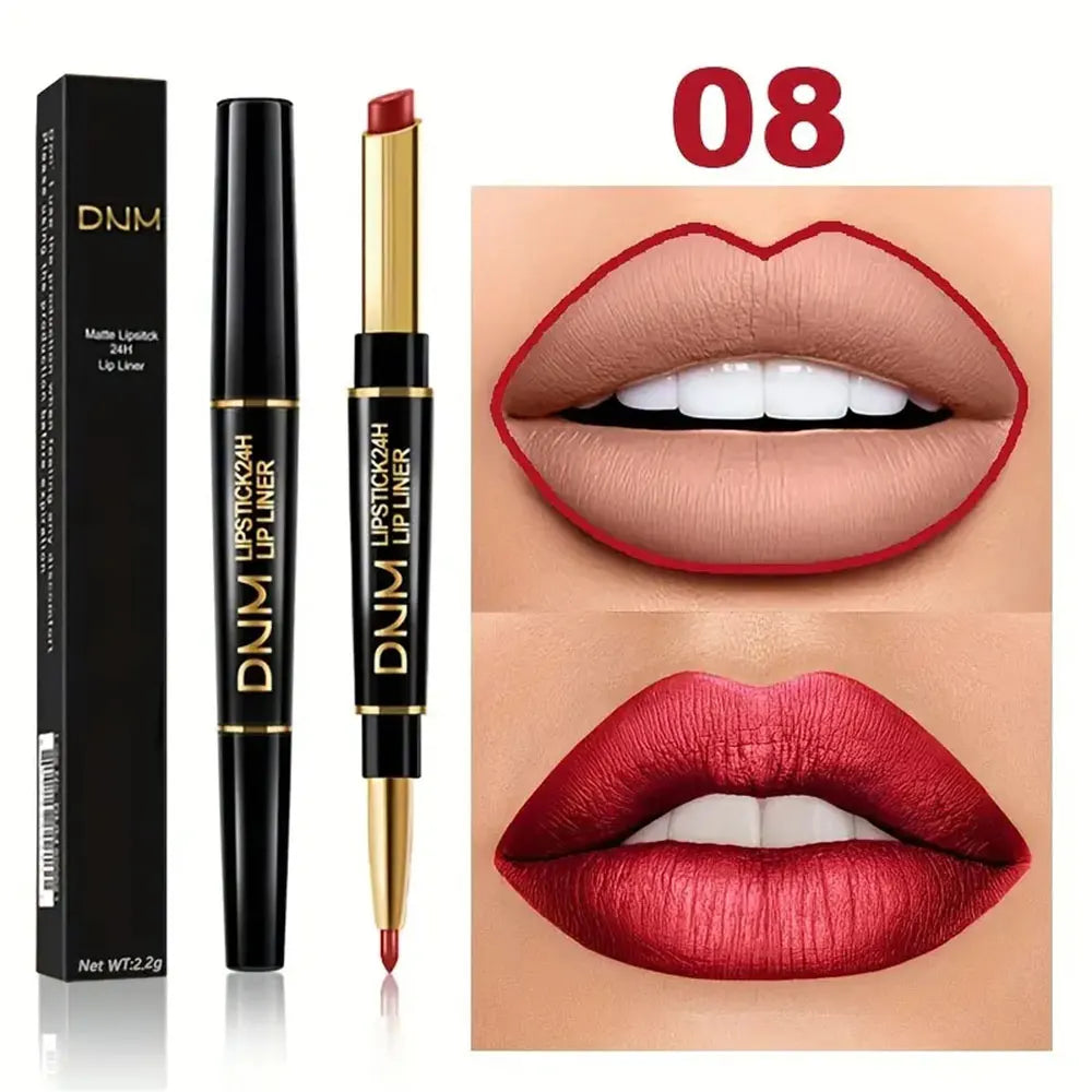 Double-ended Non-stick Long Lasting Lipstick Lip Liner