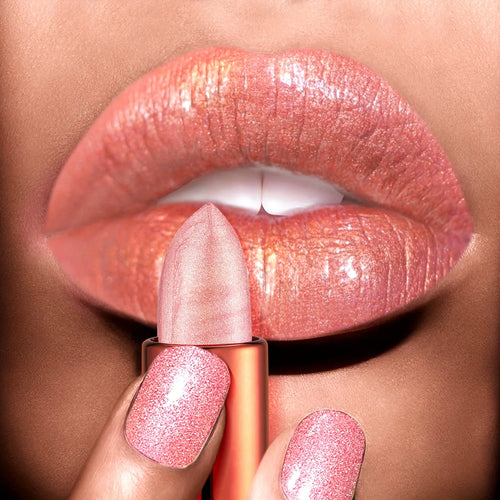 Rose smoke powder, bright starry sky, glossy velvet texture, durable,
