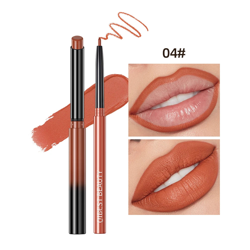 Matte Nude Lipstick Long Lasting Lipliner Lip Pencil