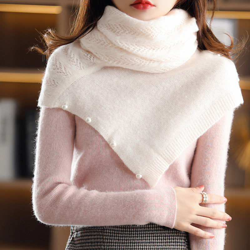 Multifunctional Hollow Neck Shoulder Protection Warm Scarf