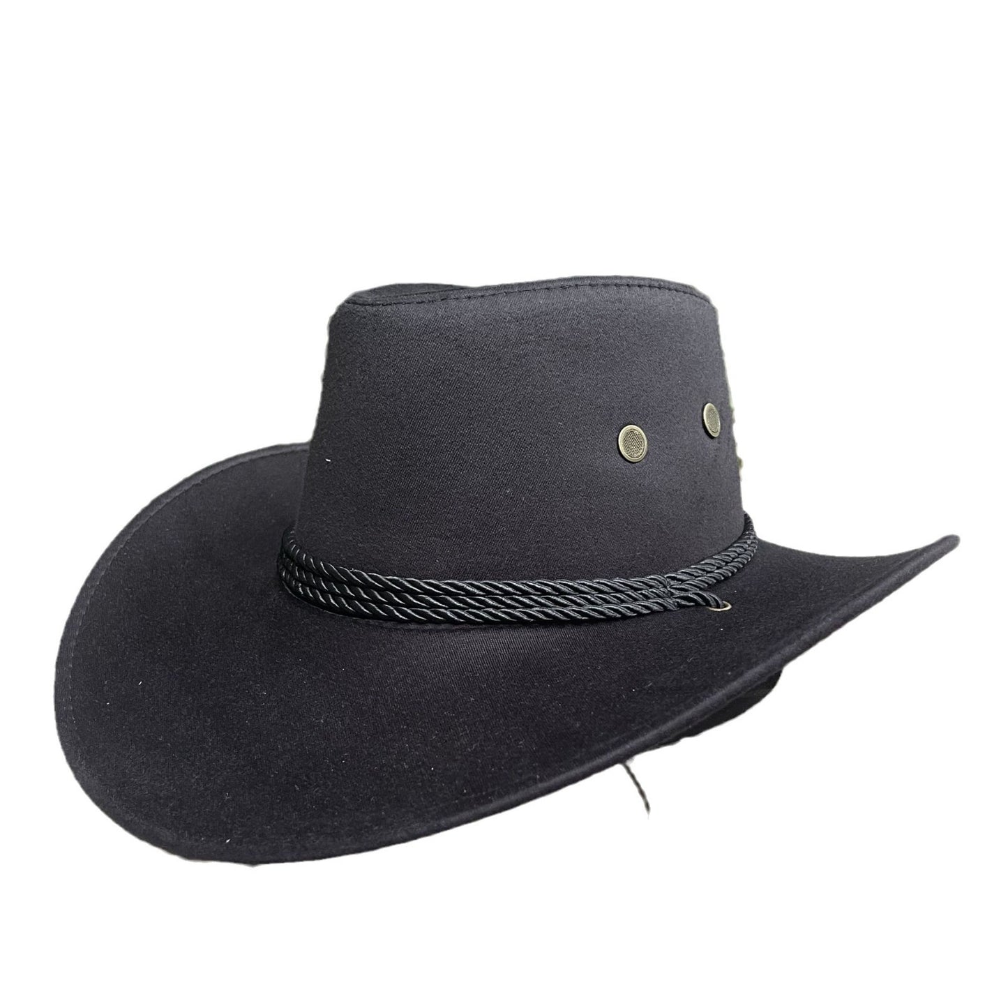 Woolen Hat Suede Western Denim Top Hat