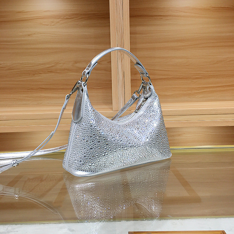 Delicate Rhinestone Women's Bag Dinner Bag Large Capacity Totes