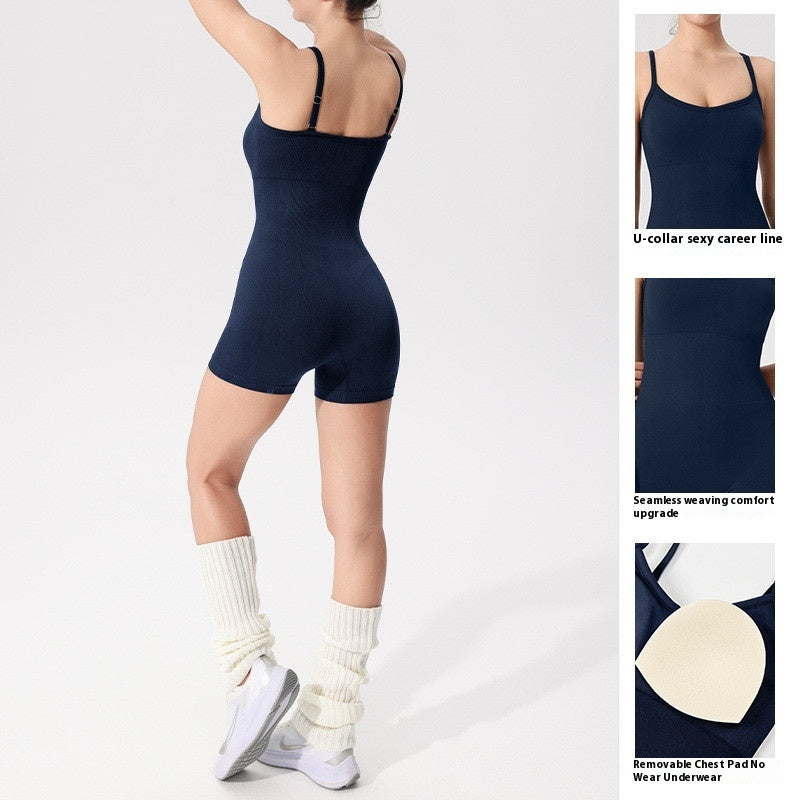 Beauty Back Seamless Yoga Bodysuit Feeling Sports One-piece Women