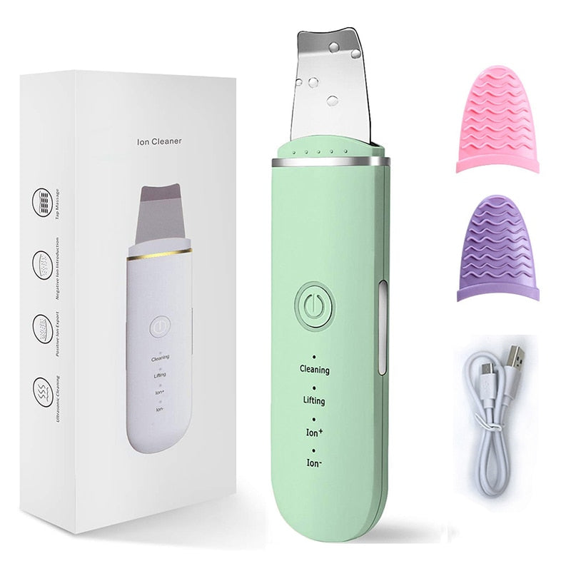 Ultrasonic Skin Scrubber Electric Vibration Deep Face Cleaning Peeling