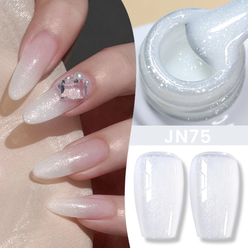 Gel Nail Polish Milky White Nude  Natural Color Translucent Jelly Gel