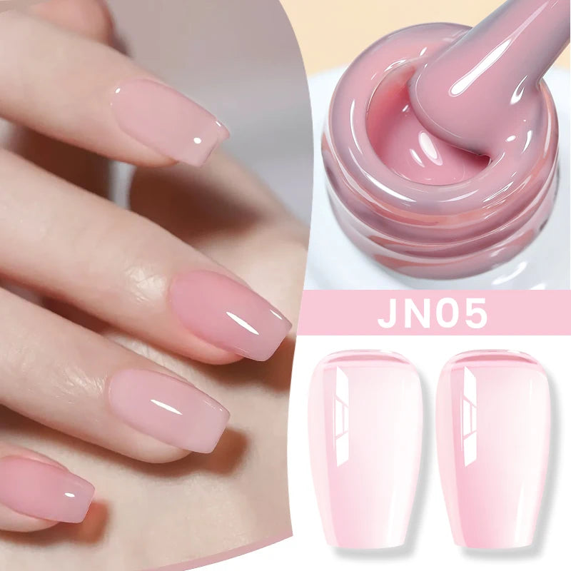 Gel Nail Polish Milky White Nude  Natural Color Translucent Jelly Gel