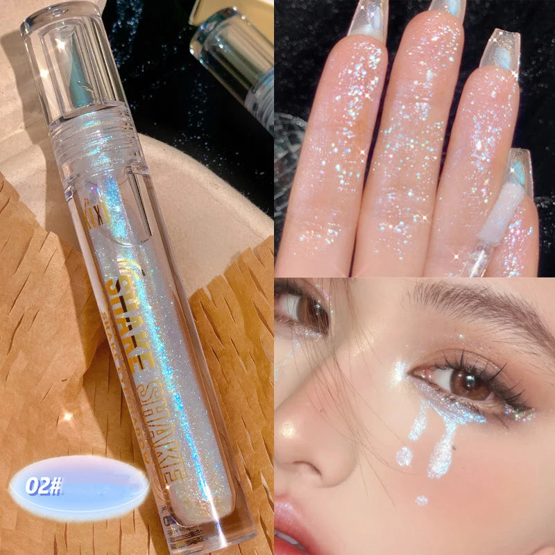 High gloss shiny liquid, eye shadow, face and body brightening