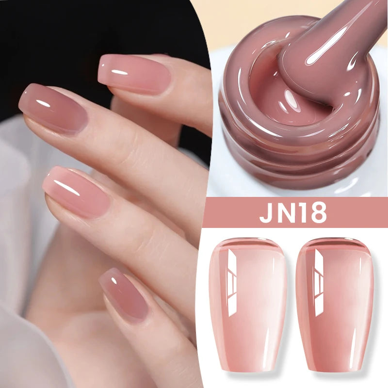 Gel Nail Polish Milky White Nude  Natural Color Translucent Jelly Gel