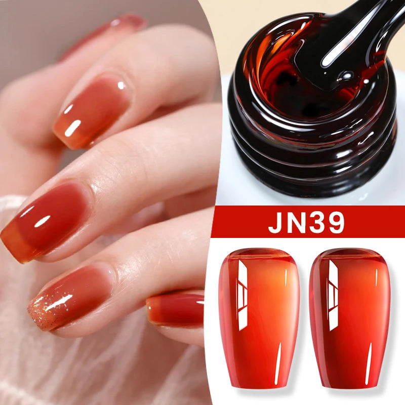 Gel Nail Polish Milky White Nude  Natural Color Translucent Jelly Gel