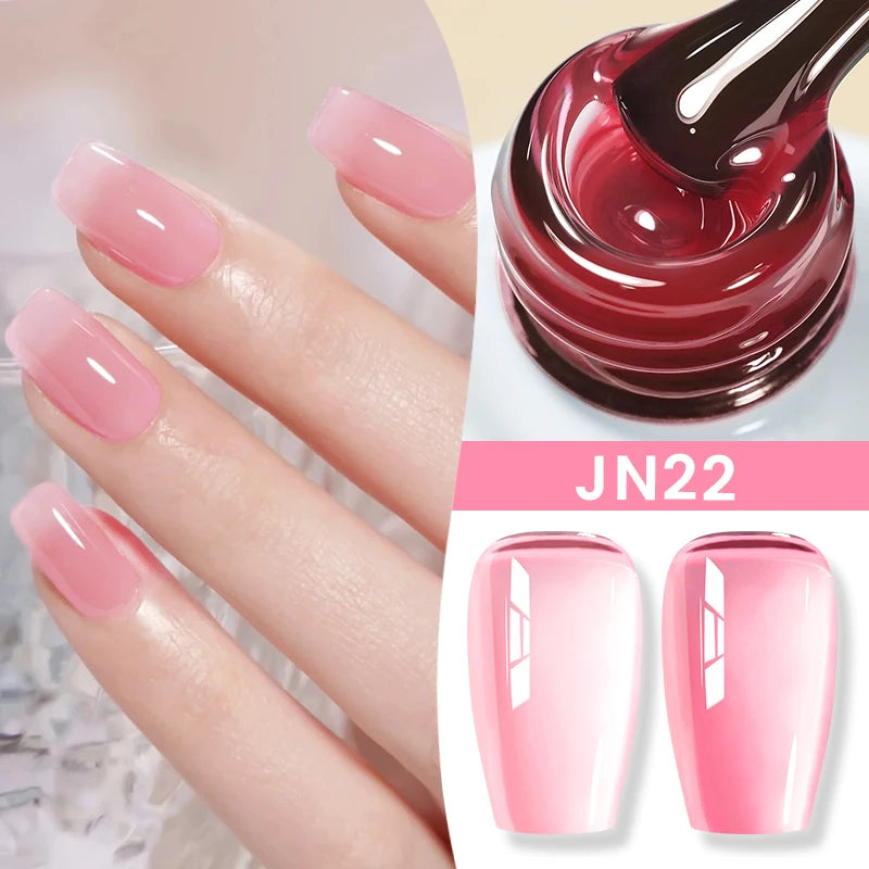 Gel Nail Polish Milky White Nude  Natural Color Translucent Jelly Gel