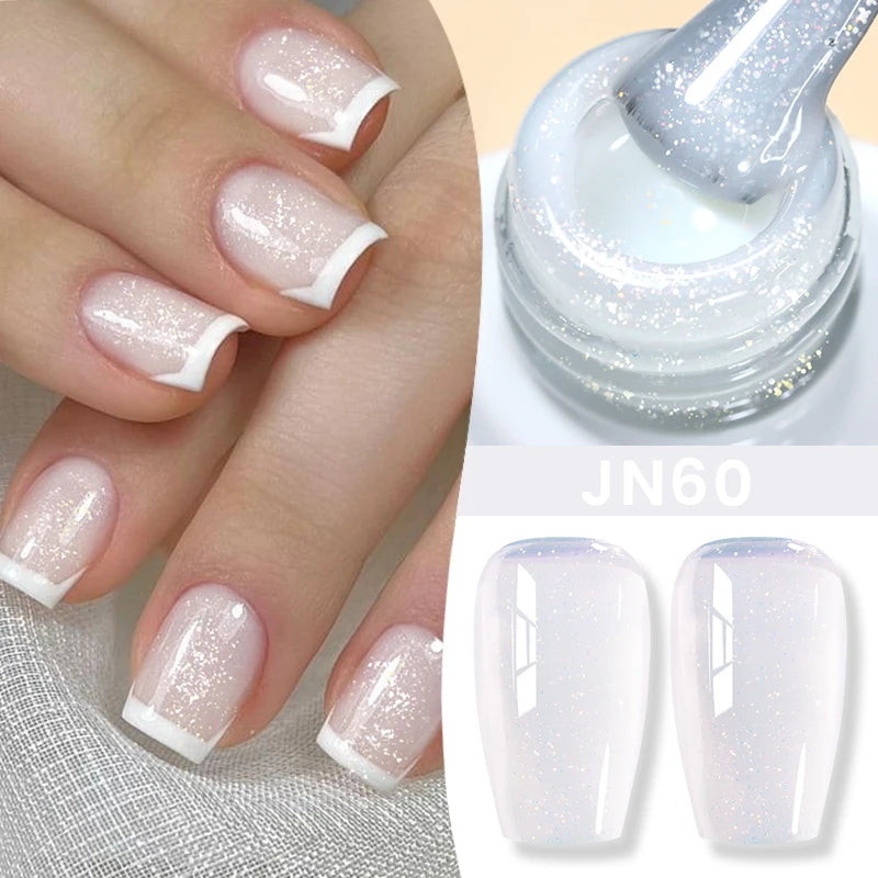 Gel Nail Polish Milky White Nude  Natural Color Translucent Jelly Gel