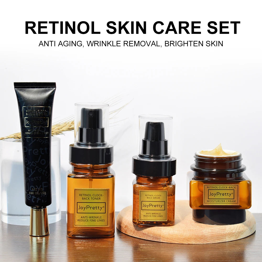 Retinol Wrinkle Face Skin Care Set Cream/Serum/Toner Fine Lines Lifting Firming Moisturizing Eye Facial Creams