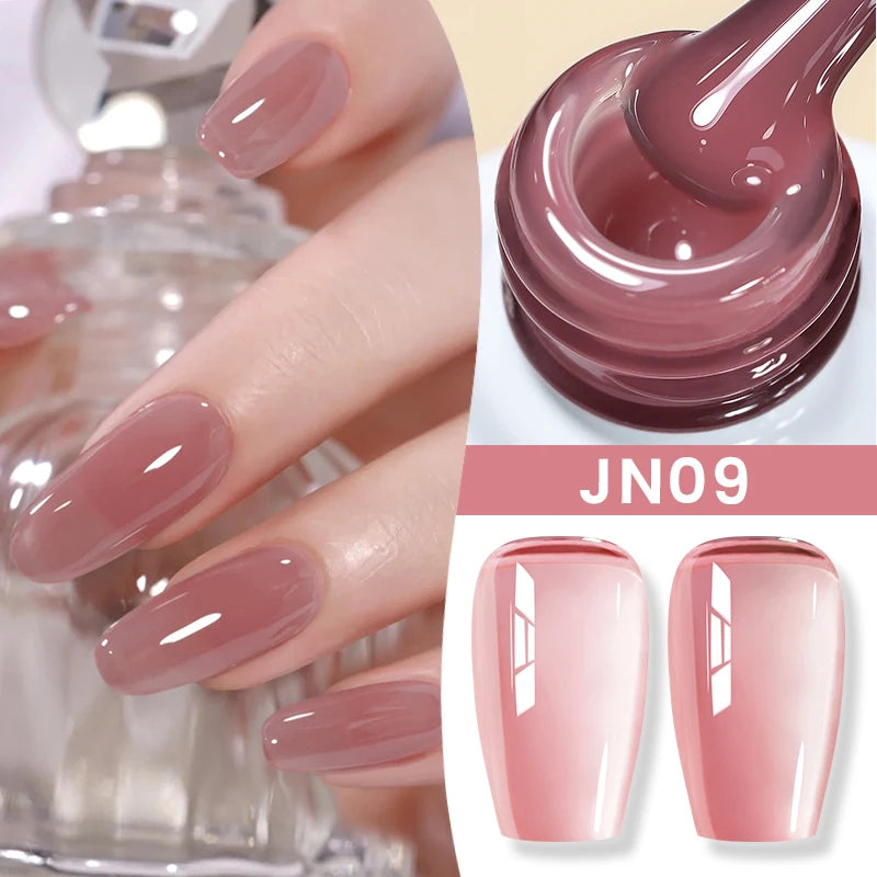 Gel Nail Polish Milky White Nude  Natural Color Translucent Jelly Gel