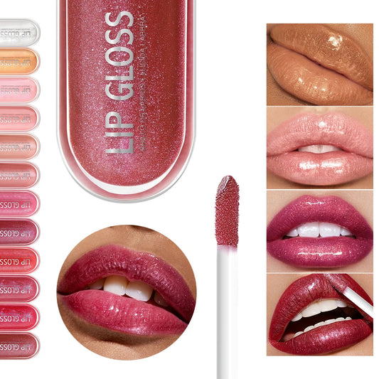 Colors Glitter Lip Gloss Long Lasting Diamond Pearlescent Metallic Liquid